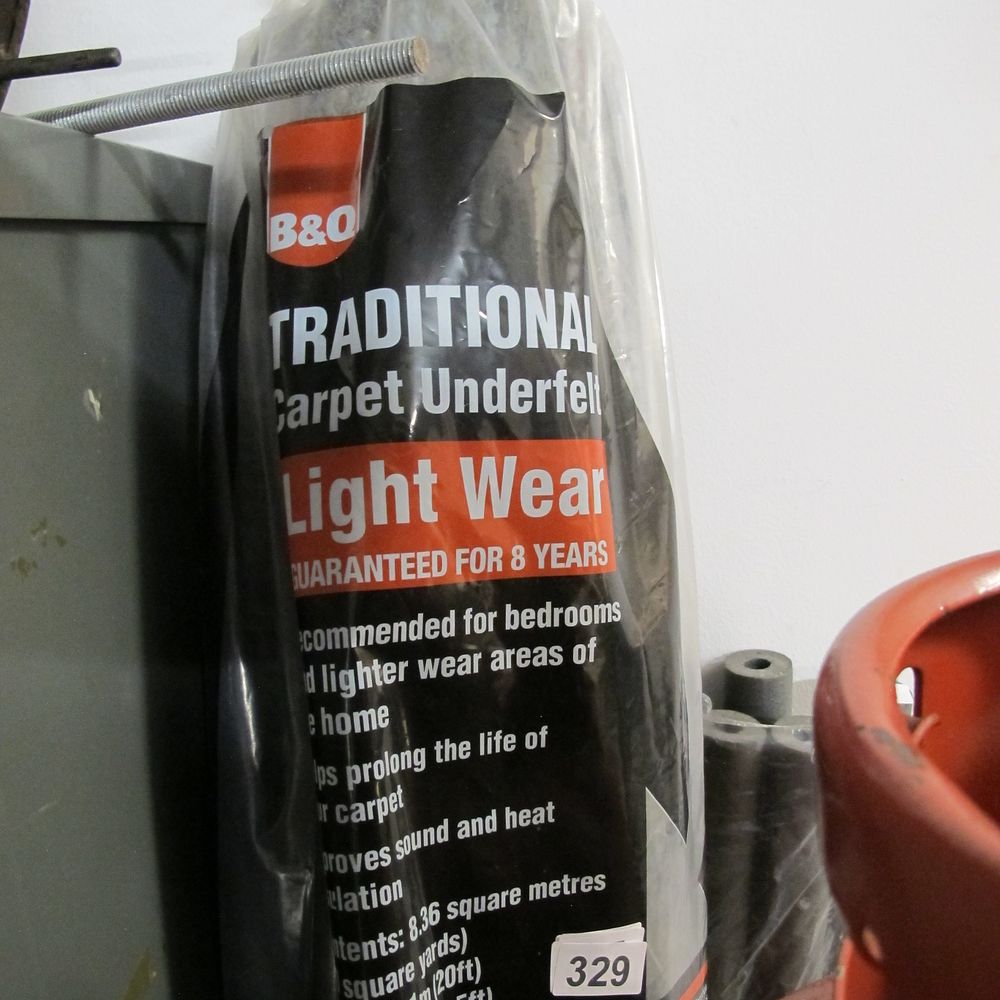 Lot 329:  B&Q Traditional Light Wear Carpet Underfelt