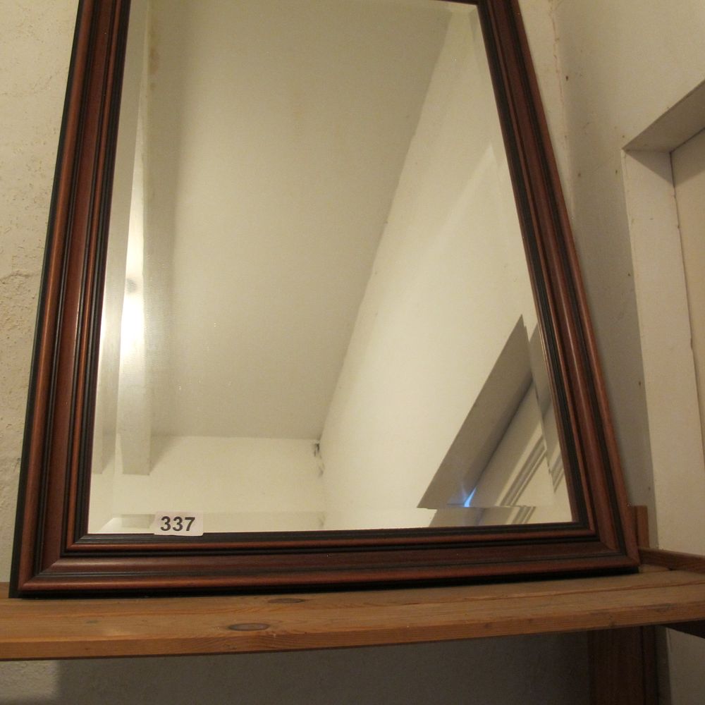 Lot 337: Henkel Harris Traditional Cherry Beveled Glass Wall Mirror