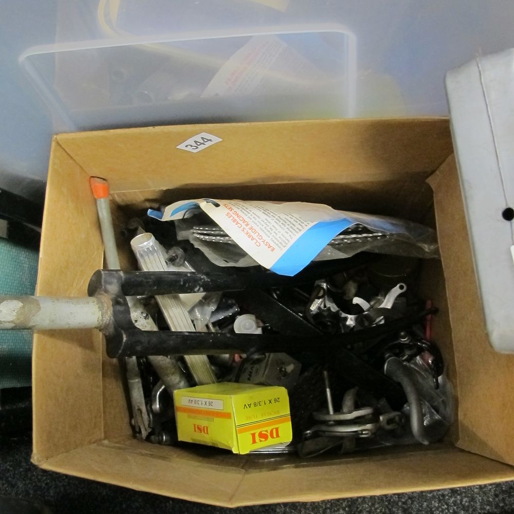 Lot 344: An Assortment of Bicycle Components and Accessories