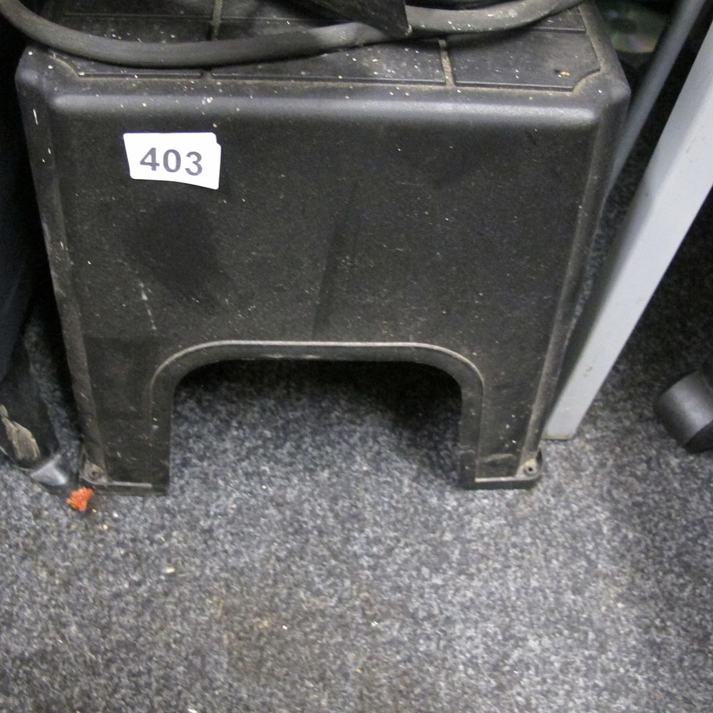 Lot 403: A Black Molded Plastic Step Stool