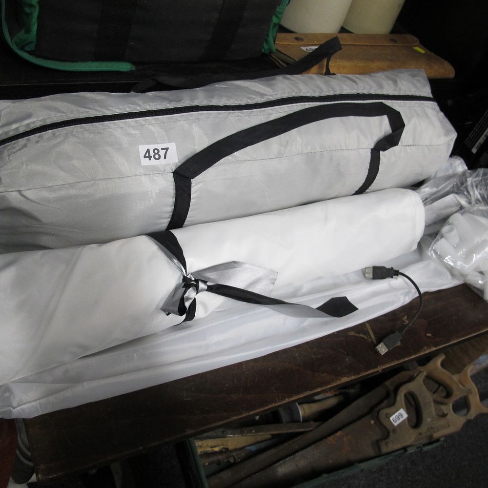 Lot 487: A Portable Pop-Up Gazebo or Screen Tent with...