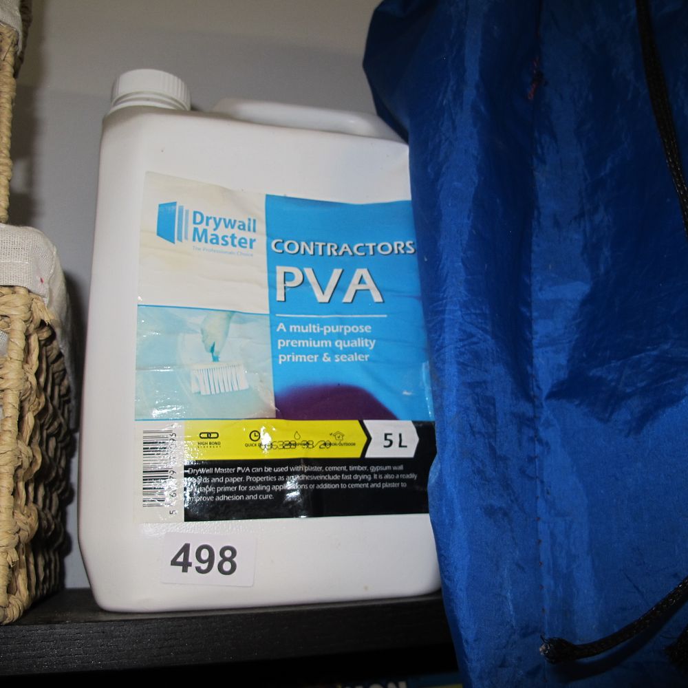 Lot 498: Drywall Master Contractors PVA Multi-Purpose Primer and Sealer,...