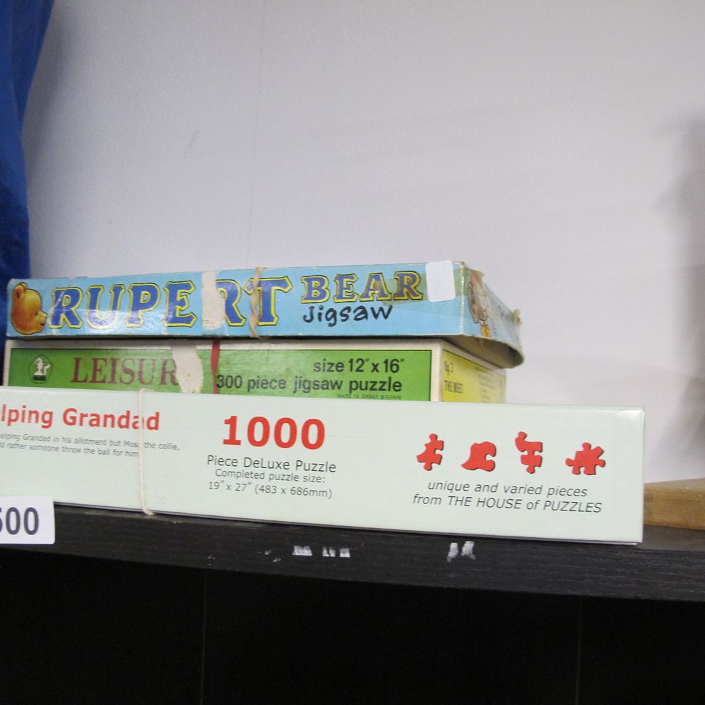 Lot 500: A Trio of Boxed Jigsaw Puzzles Including Rupert...