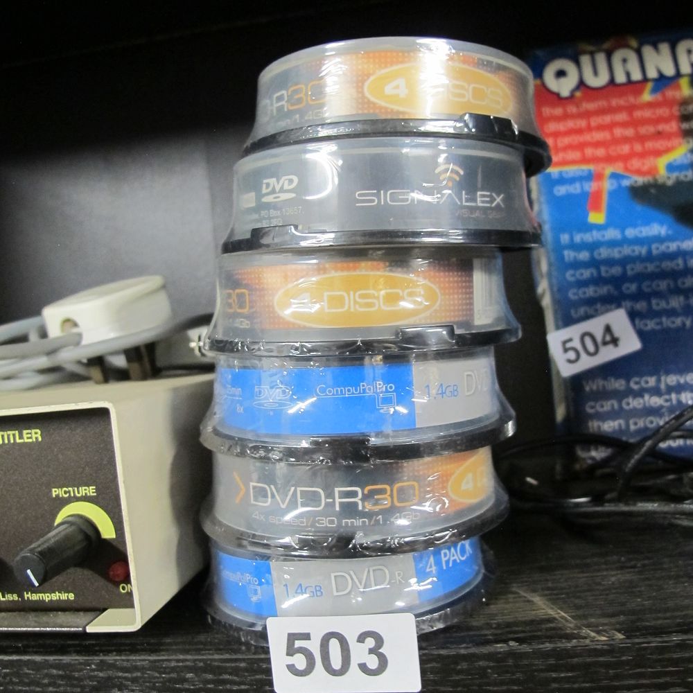 Lot 503: A Group of DVD-R30 Recordable Discs