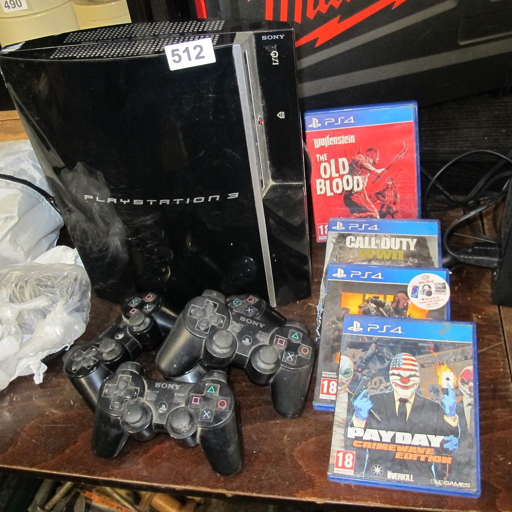 Lot 512: A Sony PlayStation 3 and PlayStation 4 Gaming...
