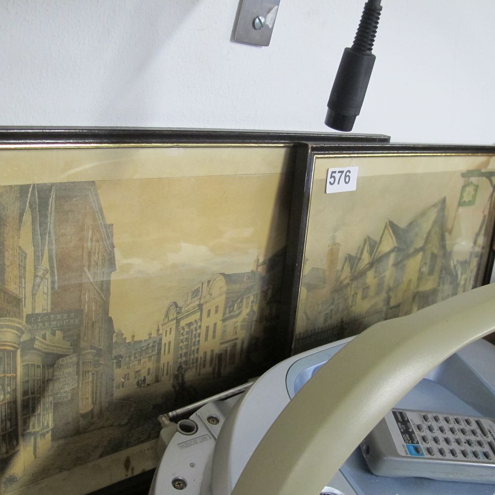 Lot 576: A Collection of Framed Topographical Prints and a...