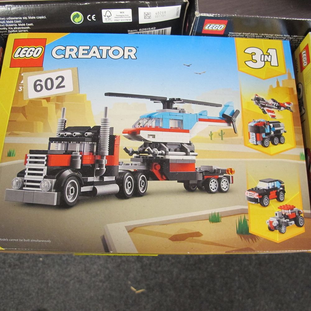 Lot 602: LEGO Creator 3 in 1 Flatbed Truck with...
