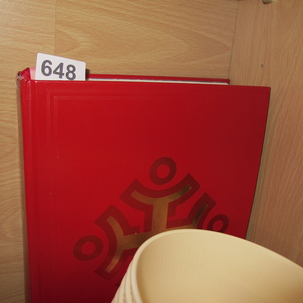 Lot 648: A Red Bound childrens bible with Gilt Embossed...