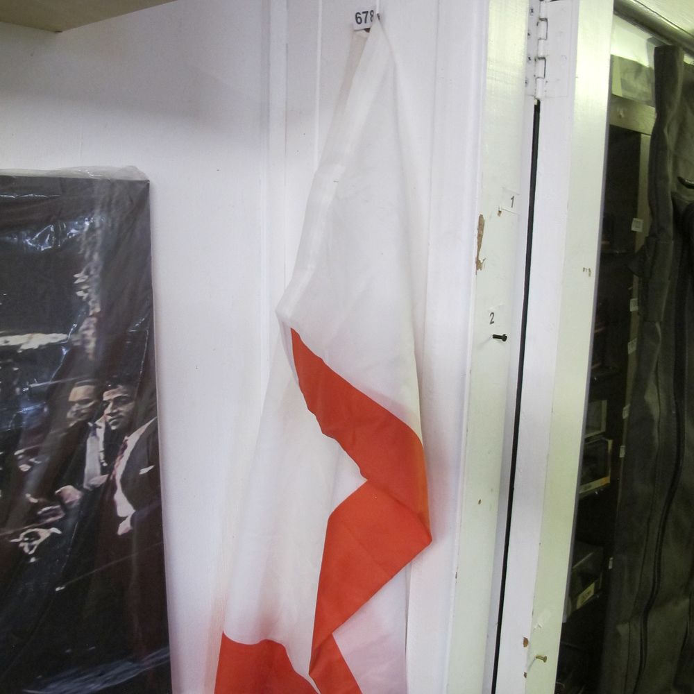 Lot 678: A Saint George's Cross Synthetic Flag