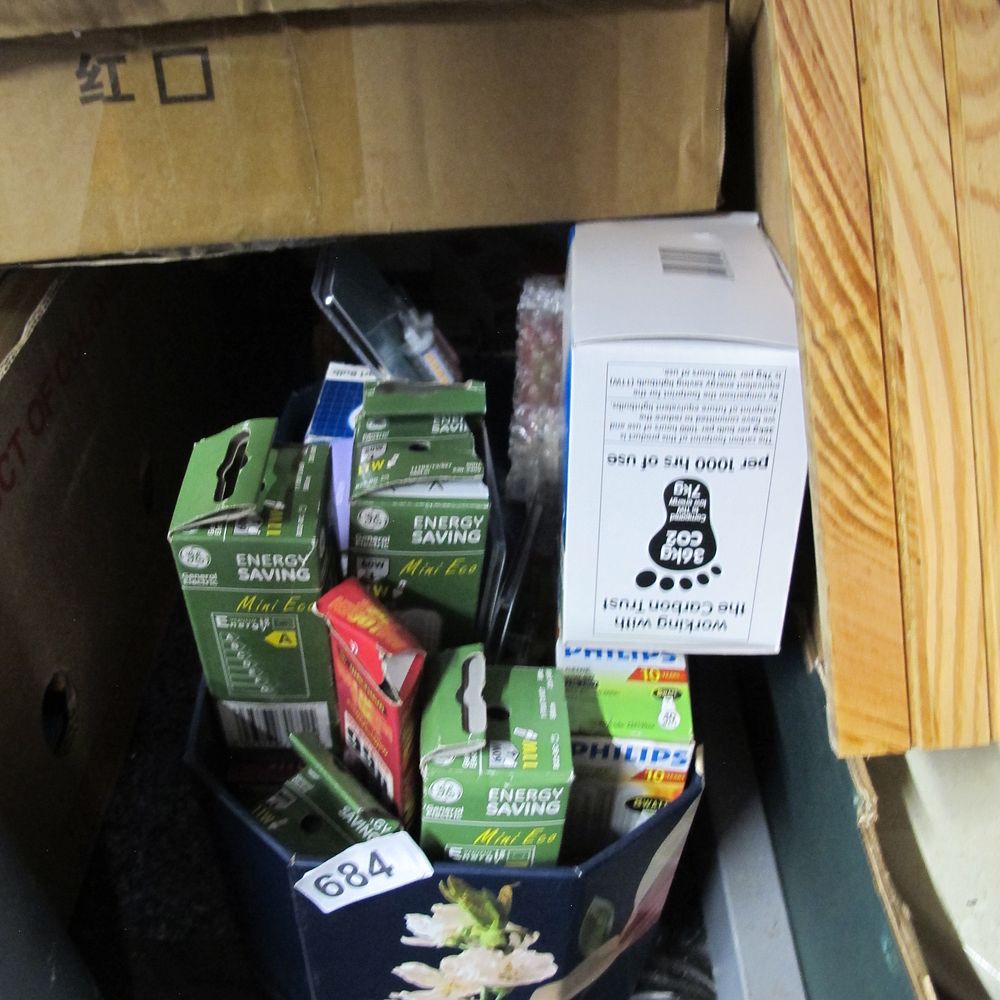 Lot 684: An Assortment of GE and Philips Energy Saving...