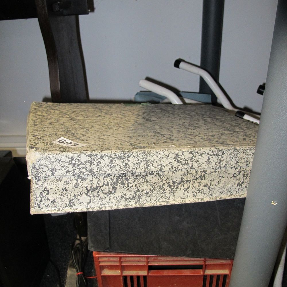 Lot 693: A Pair of Vintage Faux Granite Patterned Paperboard...
