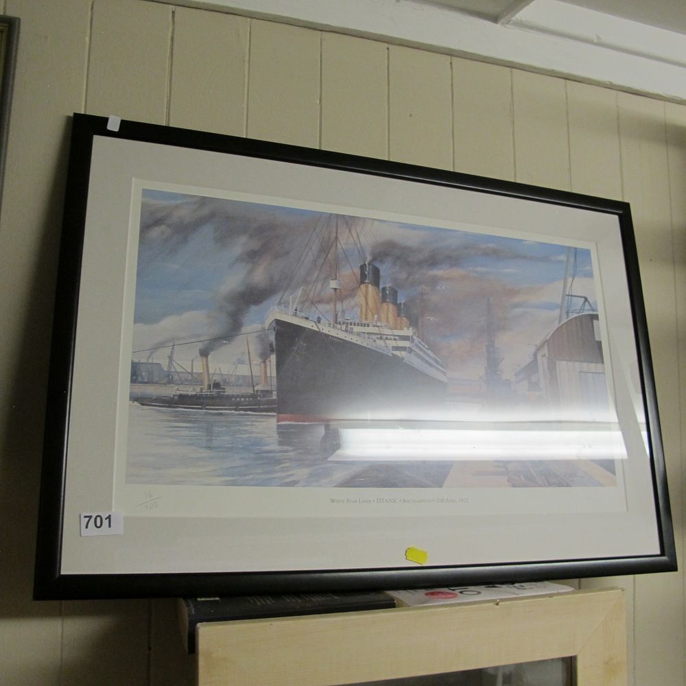 Lot 701: Edward Walker Limited Edition Titanic Print