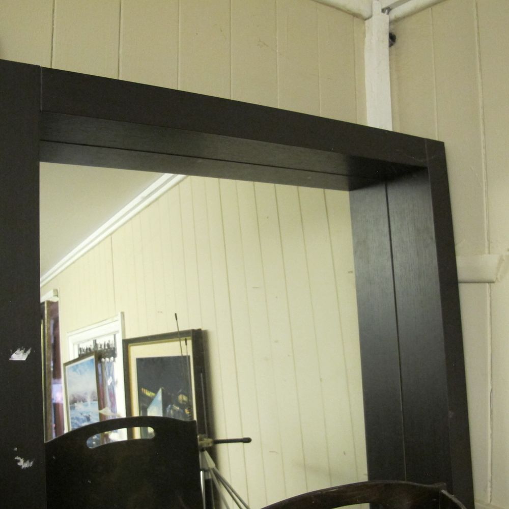 Lot 865: IKEA MONSTAD Rectangular Wall Mirror in Dark Brown