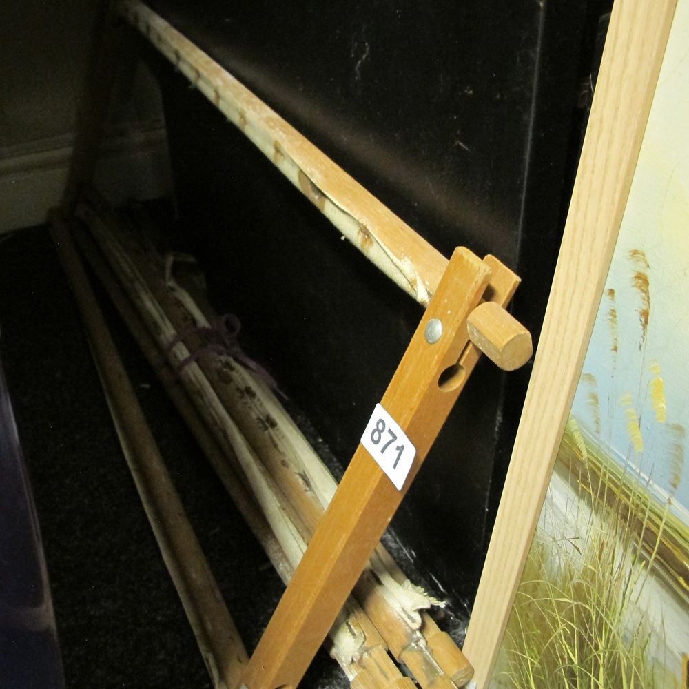 Lot 871: A Collection of Wooden Weaving Loom and Stretcher...