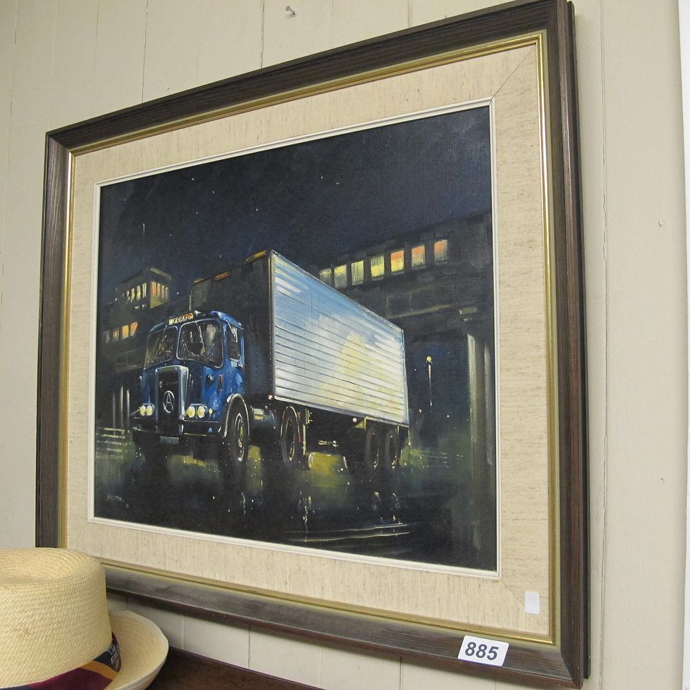 Lot 885: Original oil on canvas David Weston (20th Century)...