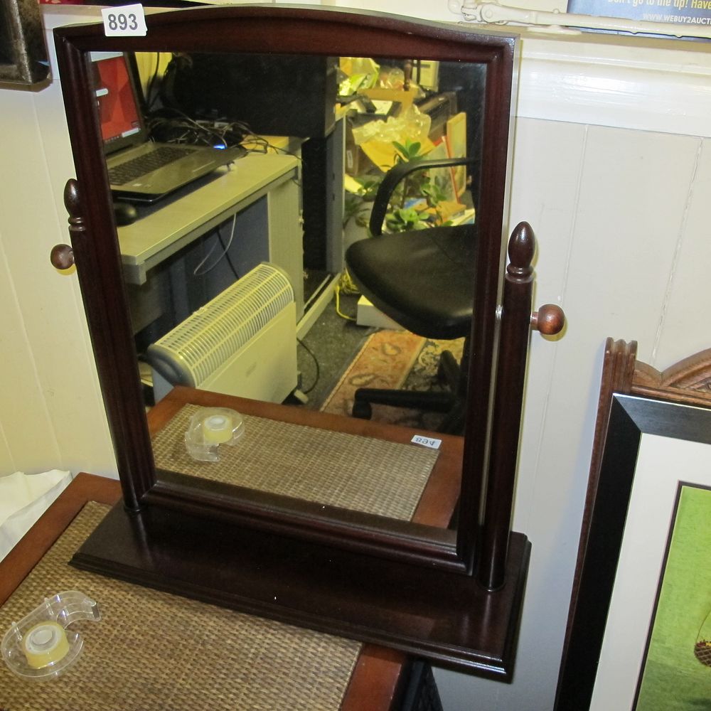 Lot 893: A Mahogany Swivel Dressing Table Mirror