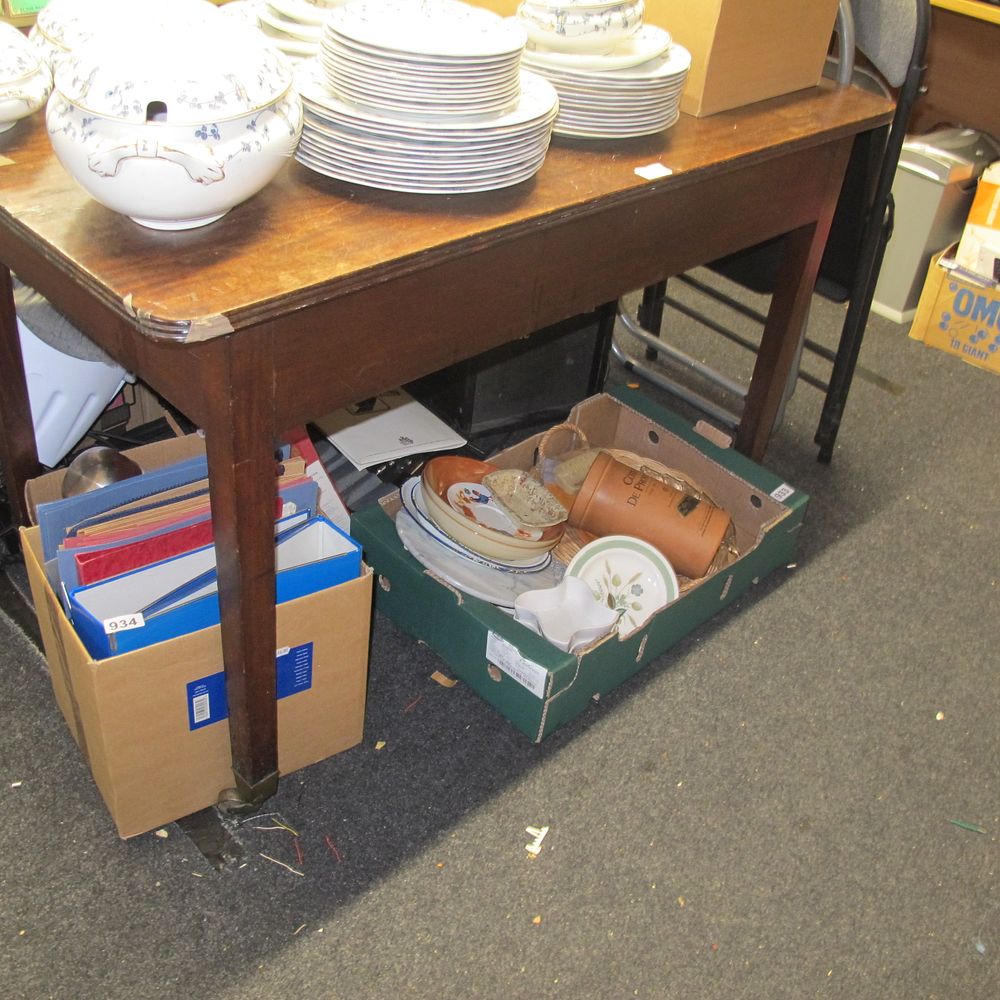 Lot 935: A Rectangular Wooden Dining Table 