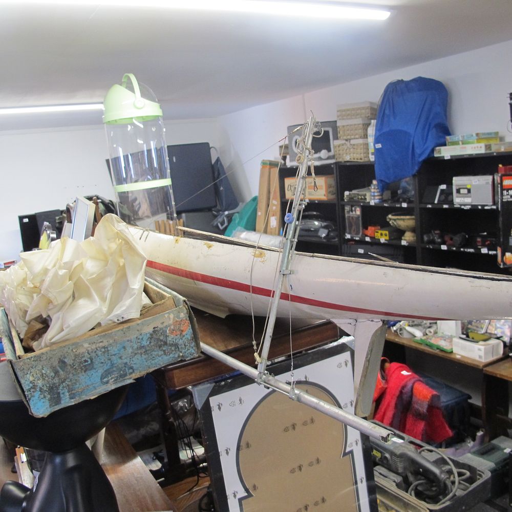 Lot 936:  Racing Yacht Model project made of wood with...