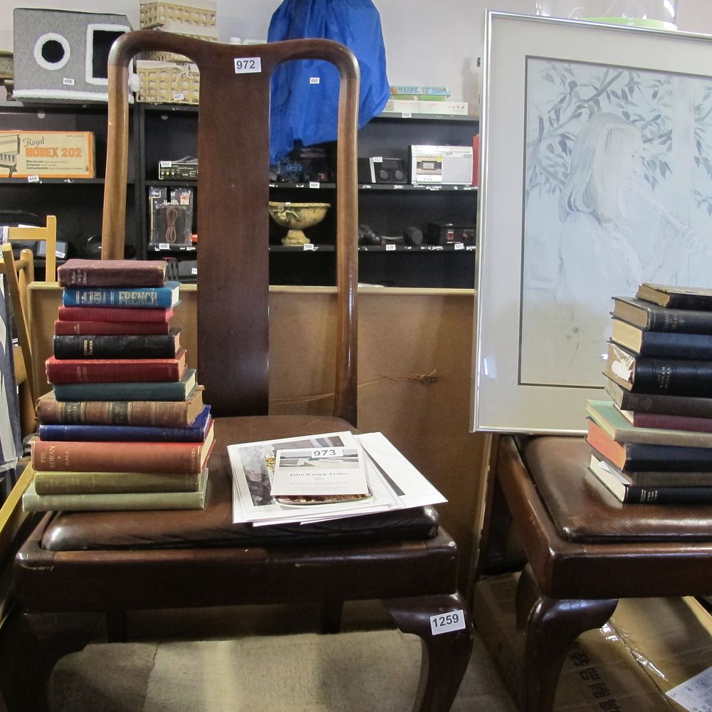 Lot 972: Two high back dining chairs