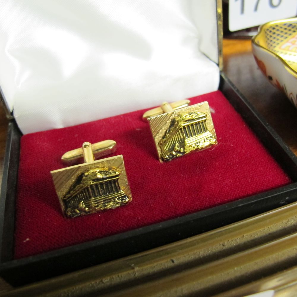 Lot 170: A Pair of Vintage Gold-Tone Copenhagen Denmark Temple...