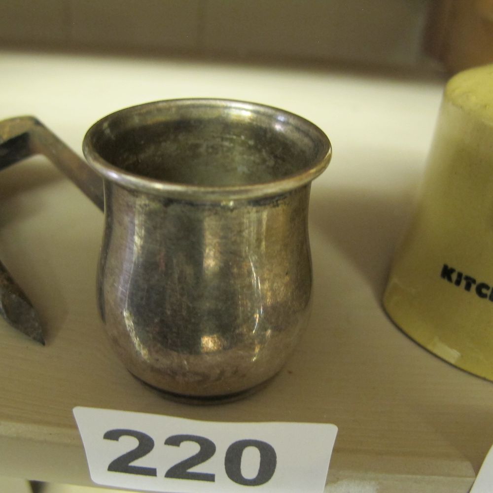 Lot 220: A Small Silver Bellied Cup
