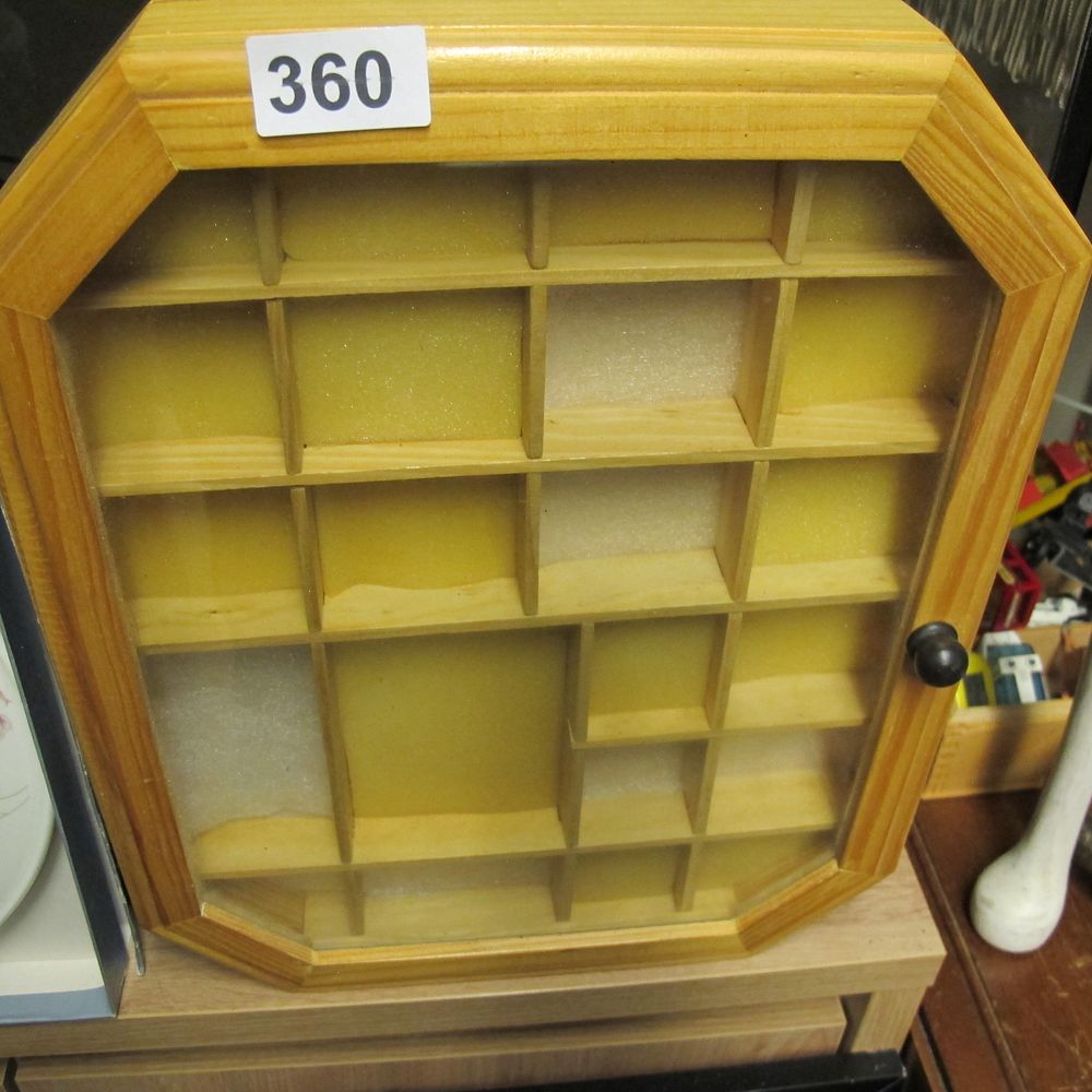 Lot 360: Octagonal Glazed Collector's Display Cabinet