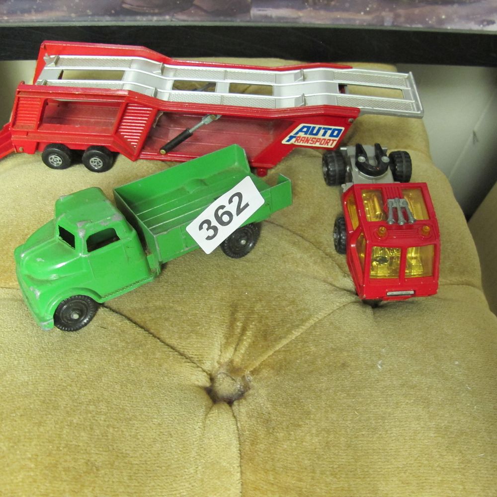 Lot 362: Three vintage die-cast and plastic commercial toy vehicles