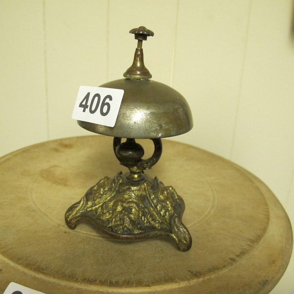 Lot 406: A Victorian style cast brass and nickel-plated hotel...