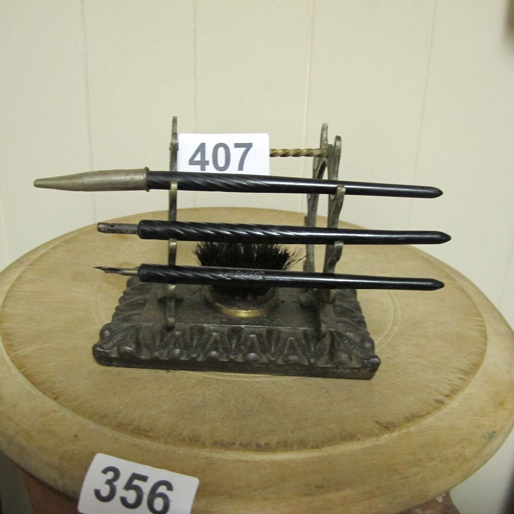 Lot 407: A Trio of Victorian Style Writing Instruments on...