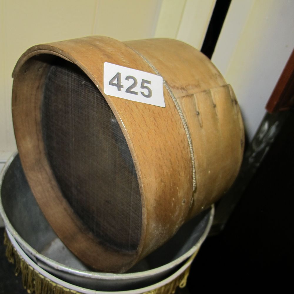 Lot 425: Vintage Bentwood Grain Sieve or Riddle