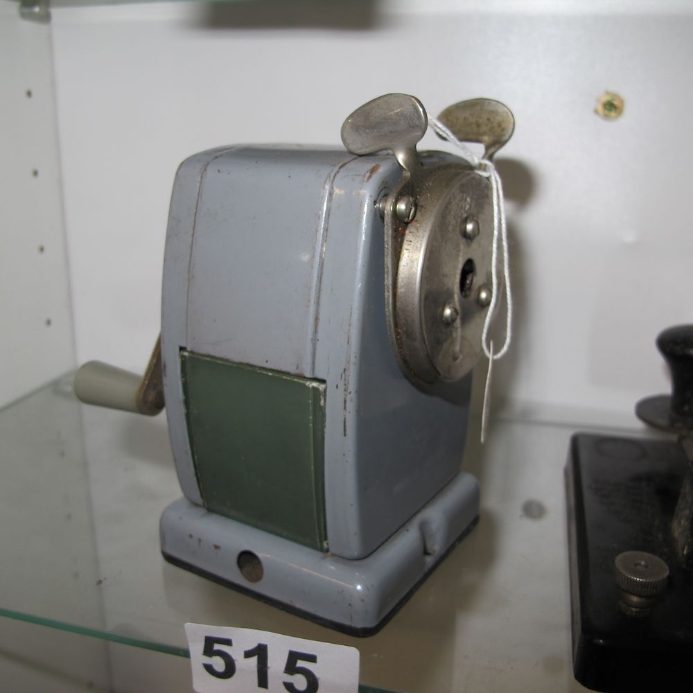 Lot 515: A vintage mechanical desk-mounted pencil sharpener, attributed to...