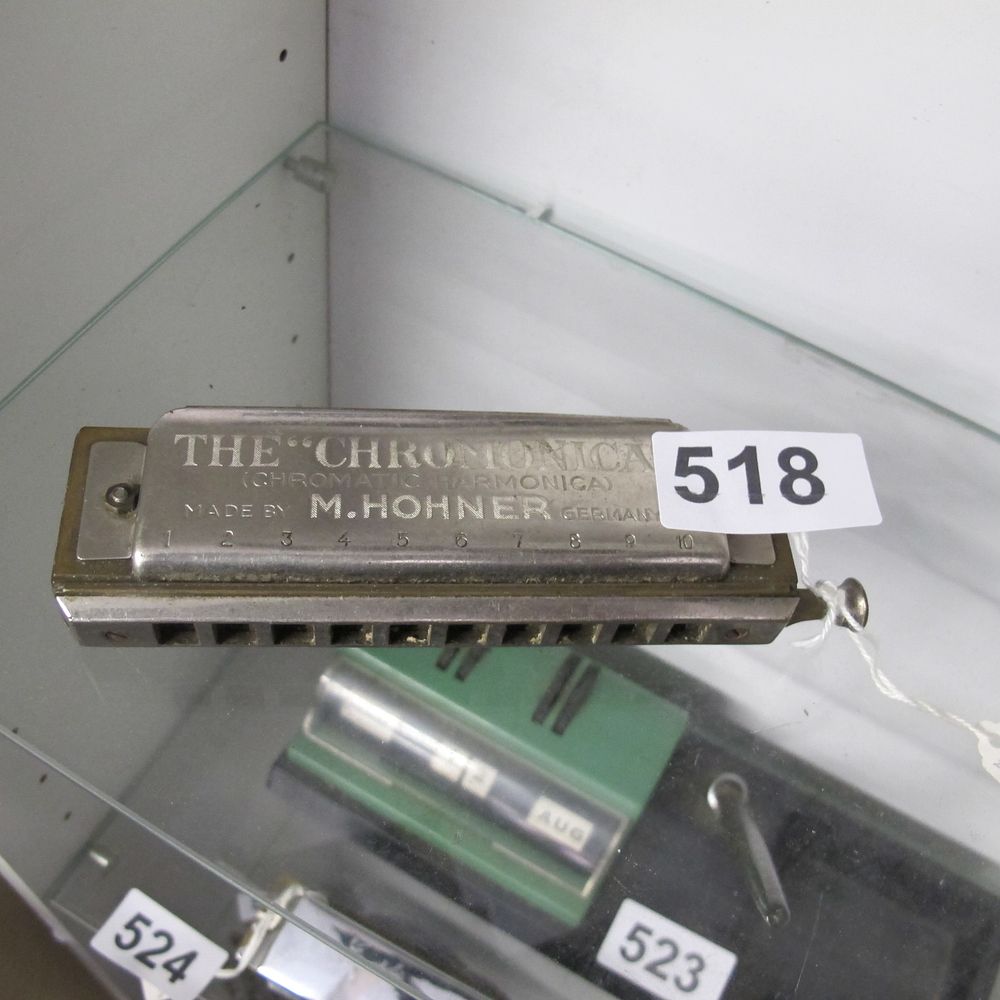 Lot 518: M. Hohner The Chromonica 10-Hole Chromatic Harmonica