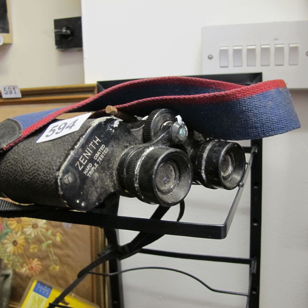 Lot 594: A pair of vintage Zenith Porro prism binoculars
