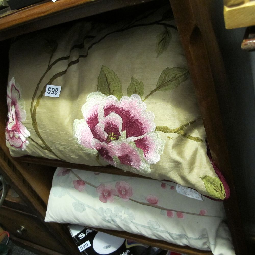 Lot 598: Two decorative cushions including a Voyage Maison example