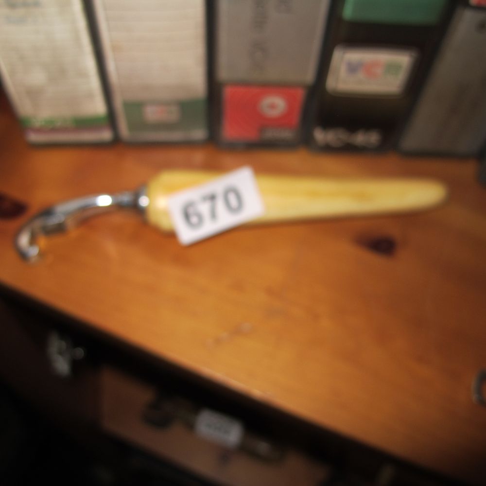 Lot 670: Late Victorian or Edwardian Button Hook with Cream-Coloured...