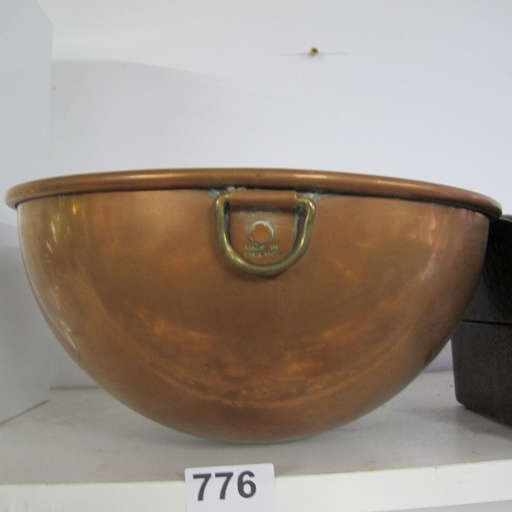 Lot 776: A 20th Century English Copper Egg White Beating...
