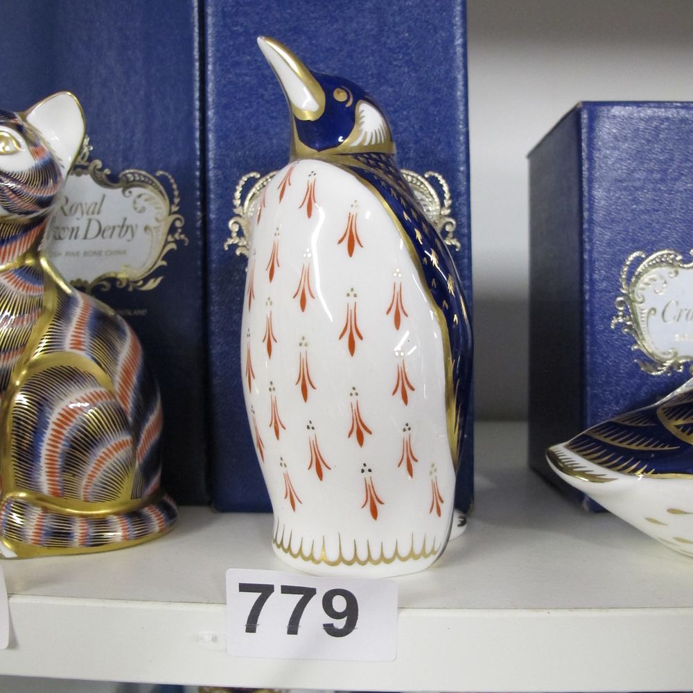 Lot 779:  Royal Crown Derby Fine Bone China  Penquin with...