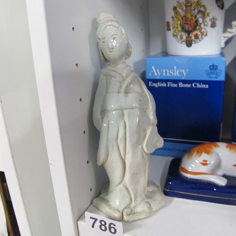 Lot 786: A Chinese Blanc de Chine Porcelain Figure of...