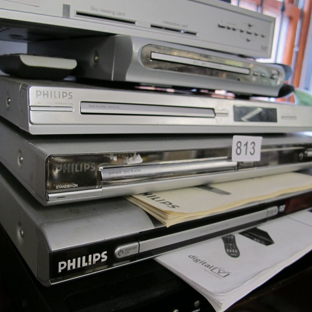 Lot 813: A Collection of Philips DVD Players and a...
