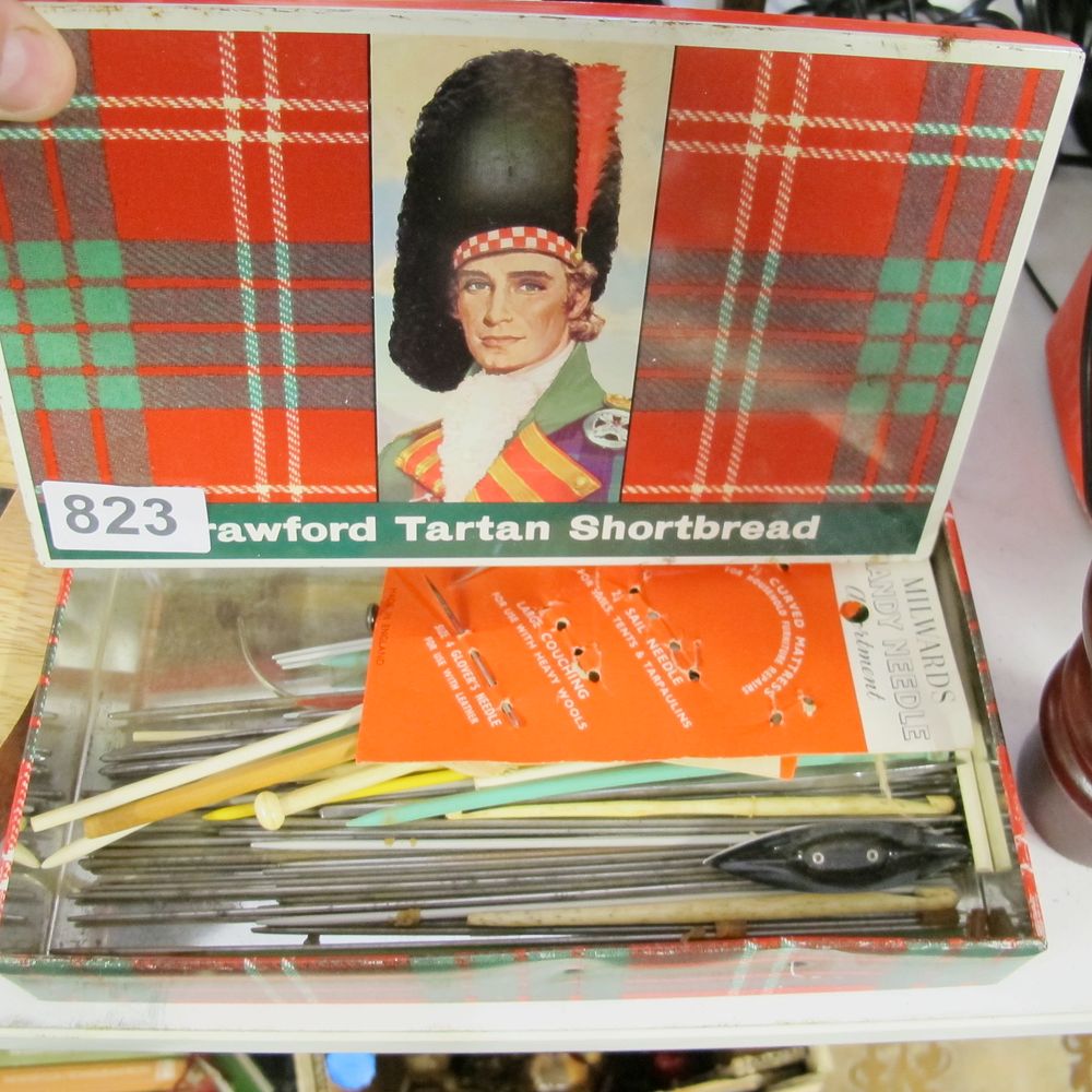 Lot 823: A Vintage Crawford Tartan Shortbread Tin and a...