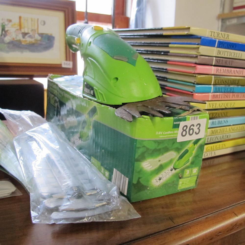 Lot 863: A Gardenline 3.6V Cordless Mini Garden Shear and...