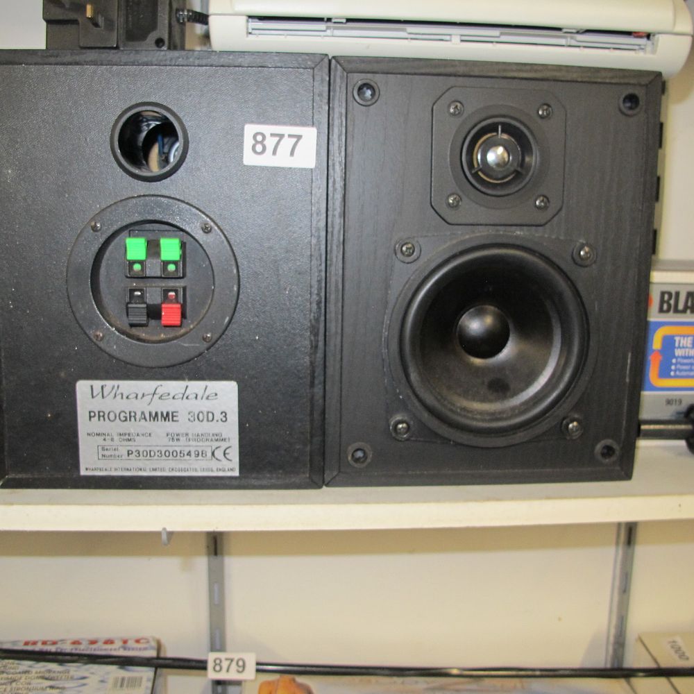Lot 877: A Pair of Wharfedale Programme 30D.3 Bookshelf Speakers