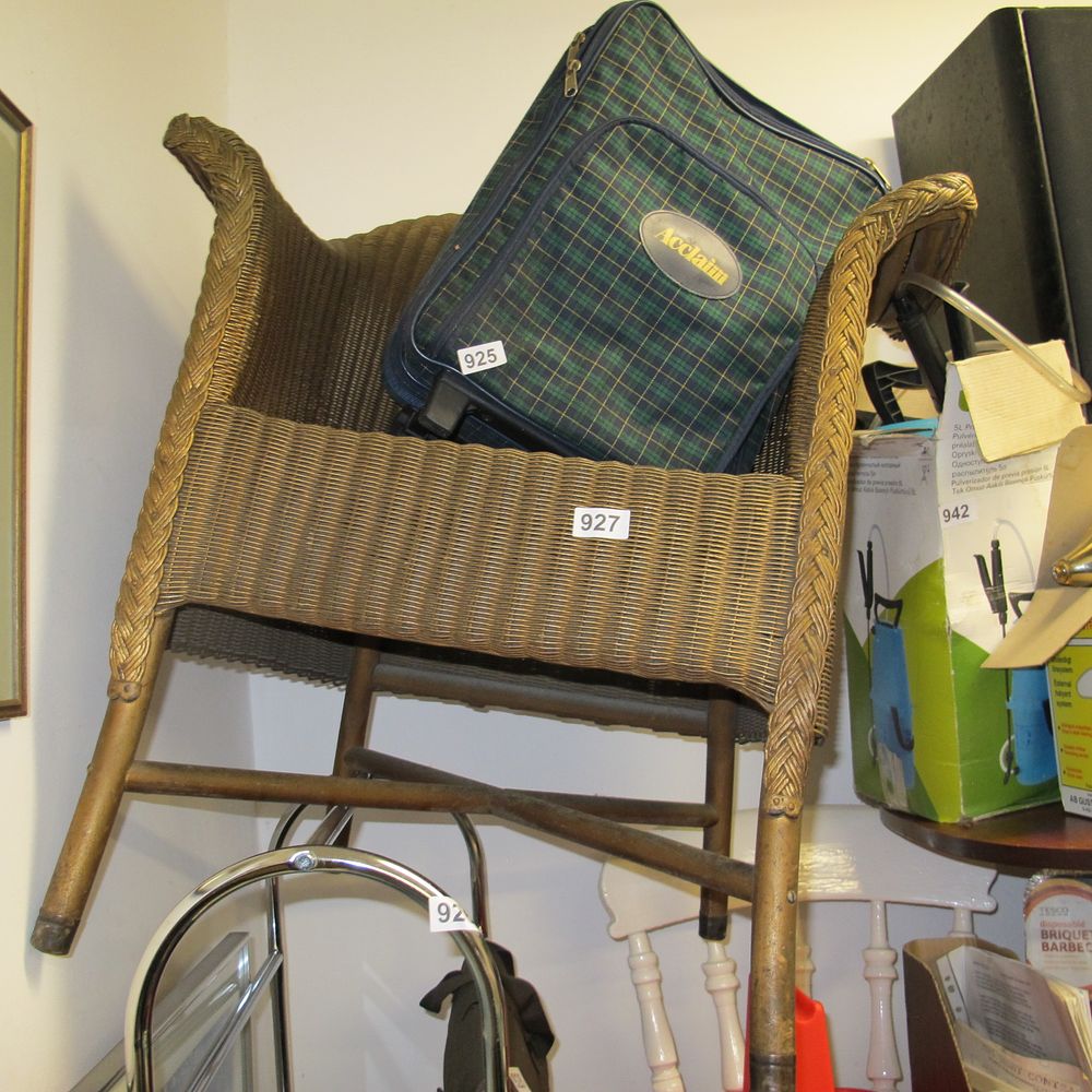 Lot 927: A Mid-20th Century Lloyd Loom Style Woven Armchair