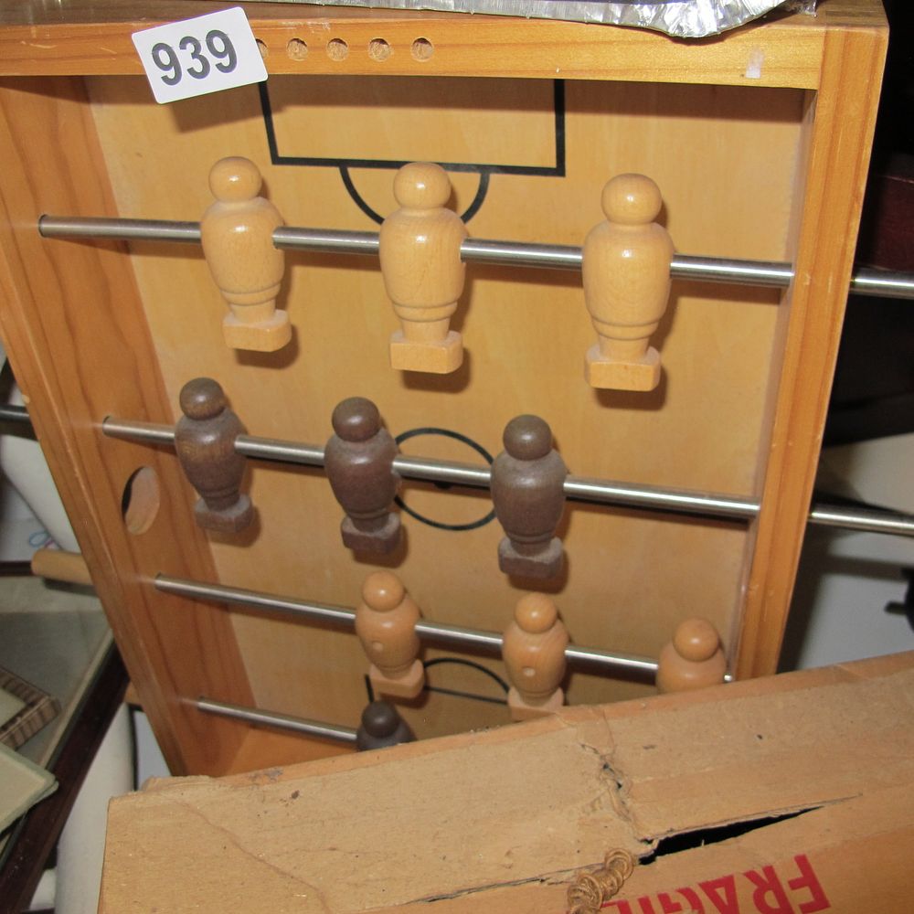 Lot 939: A Vintage Wooden Tabletop Football Game