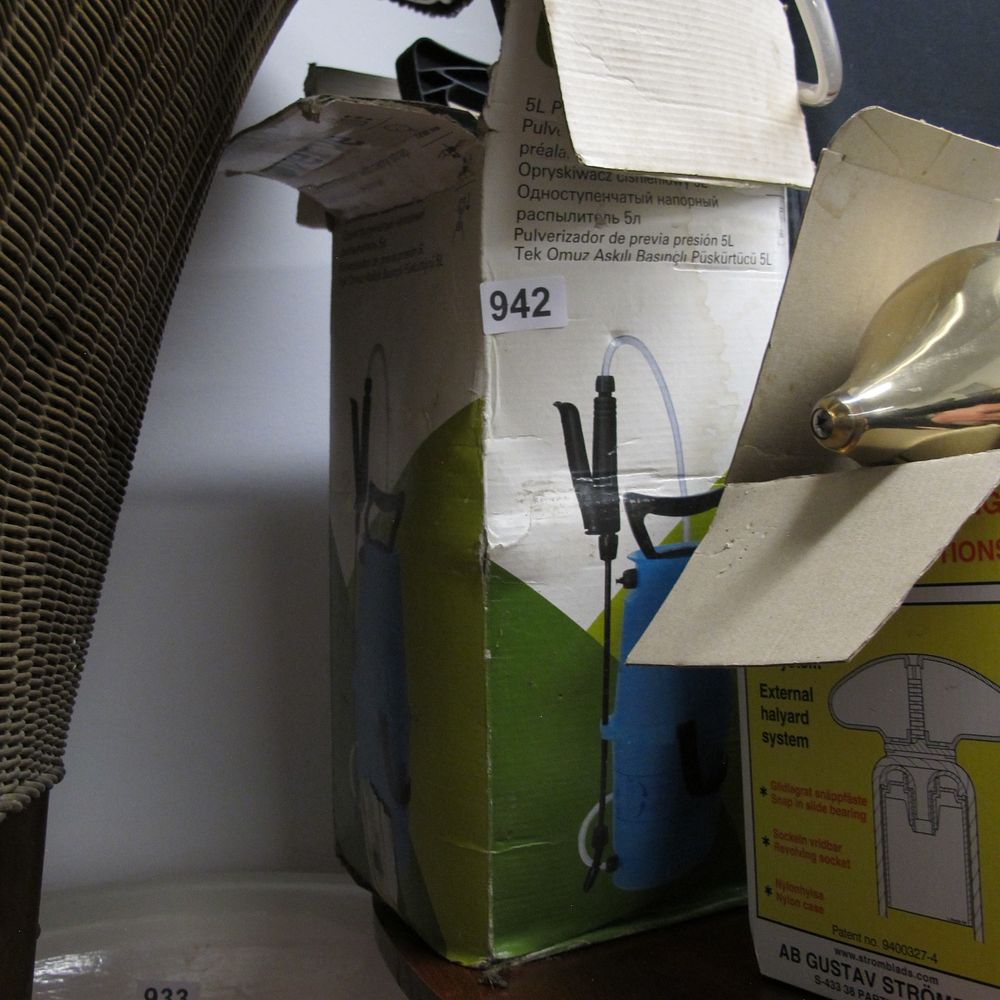 Lot 942: An Assortment of Garden and Hardware Equipment including...