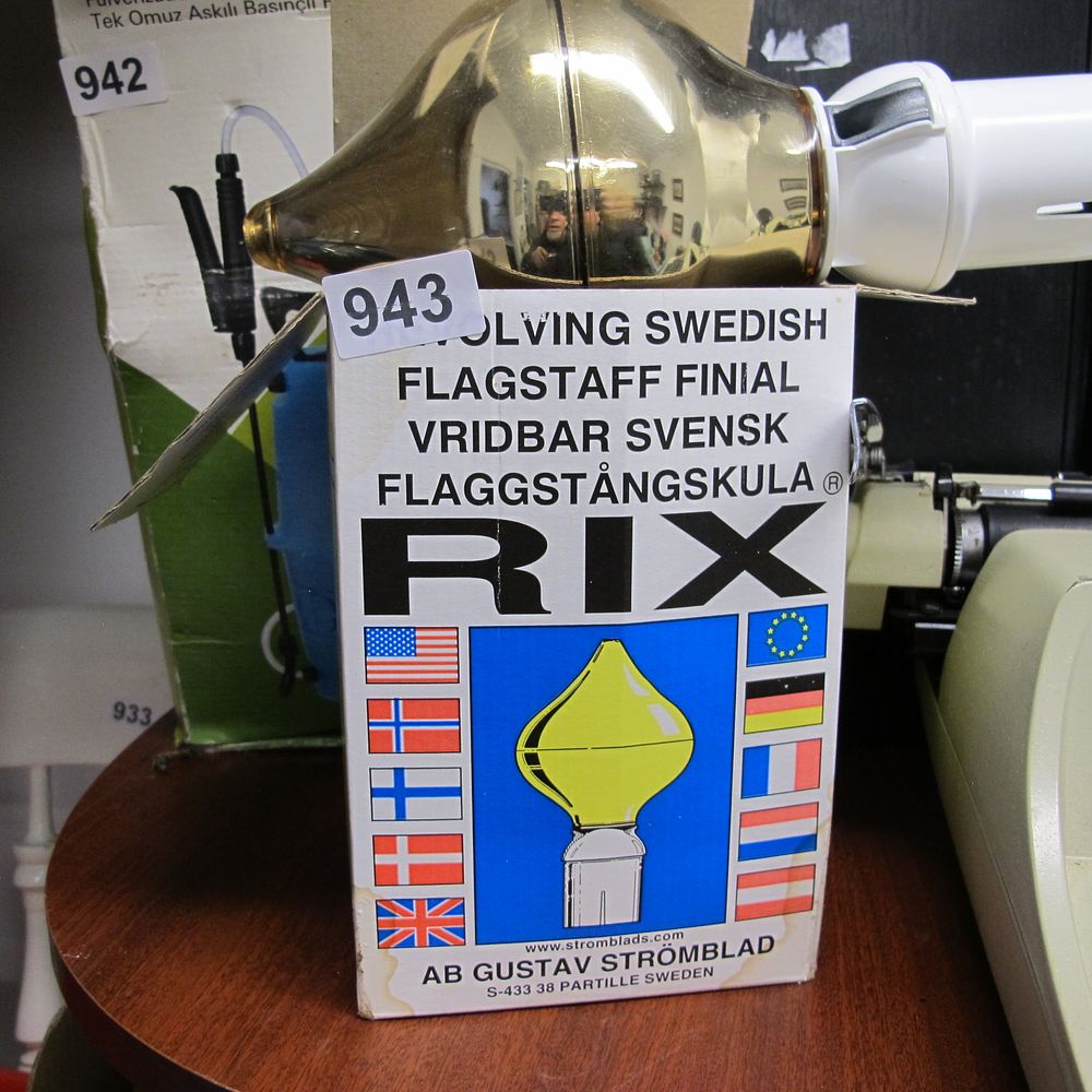 Lot 943: A RIX Revolving Swedish Flagstaff Finial by AB...