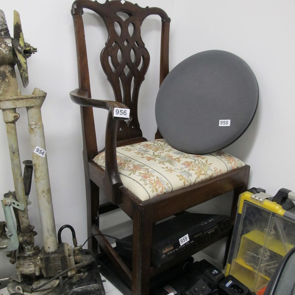 Lot 956: A Chippendale Style Mahogany Armchair