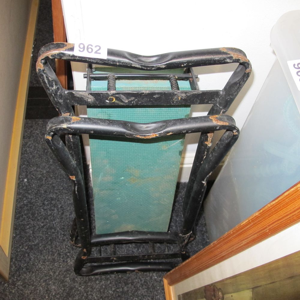 Lot 962: A Folding Metal Garden Kneeler and Seat