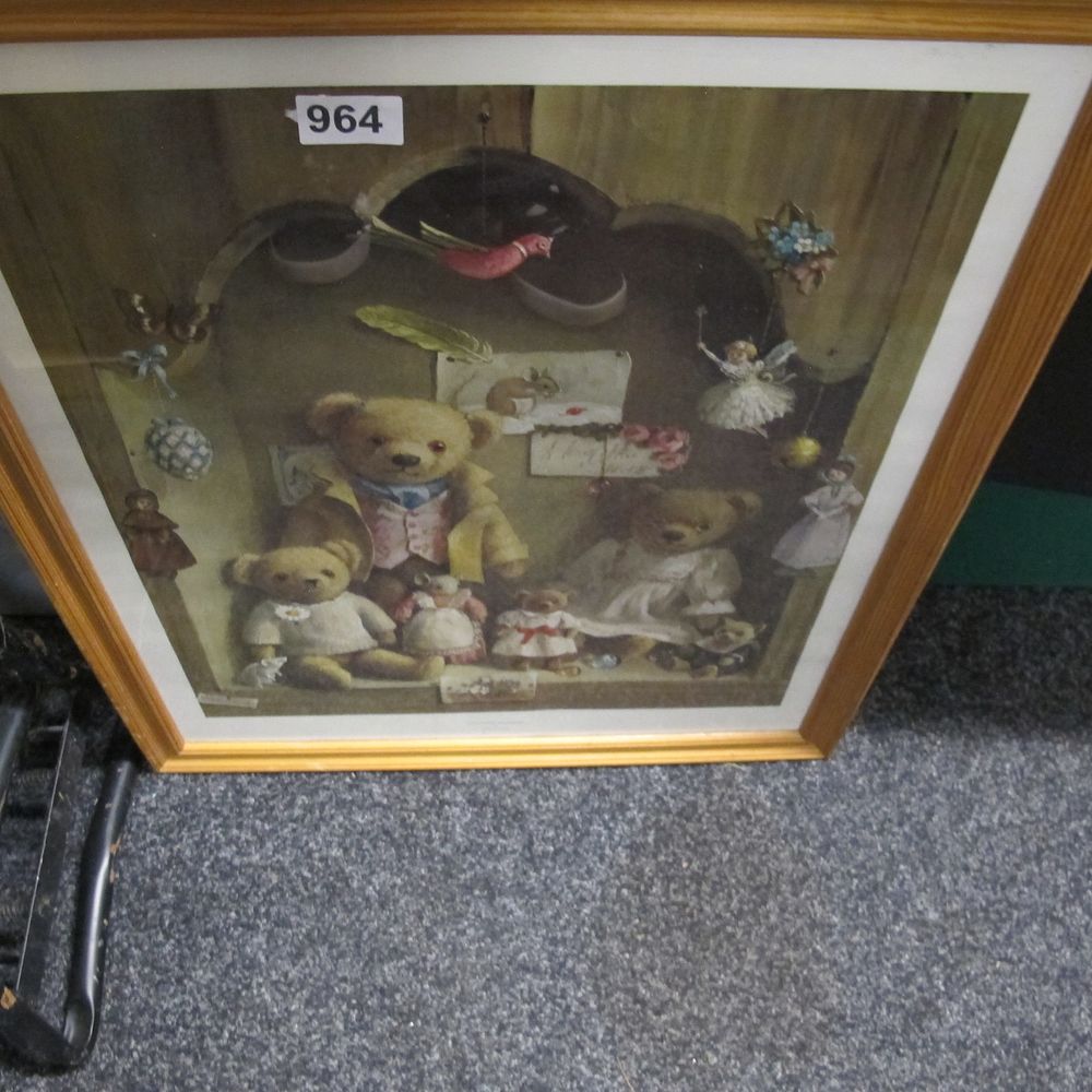 Lot 964: Deborah Jones, A Colour Print of Teddy Bears...