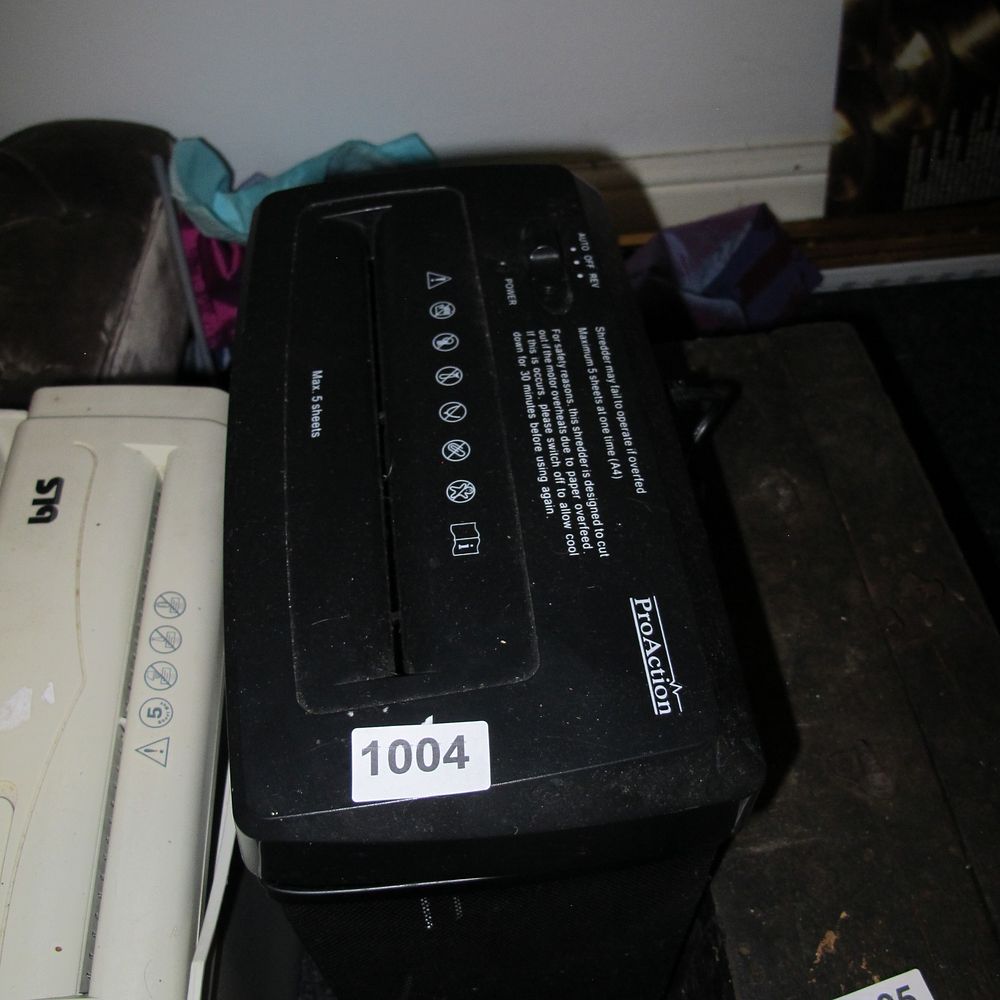 Lot 1004: A ProAction shredder